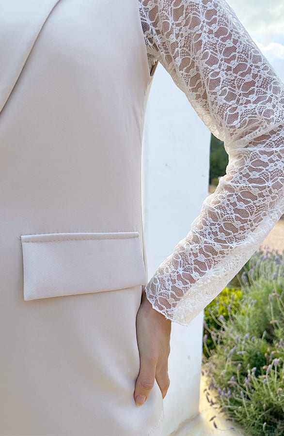 Lace Long Sleeve Top Ecru – shirts & tops — foto 5
