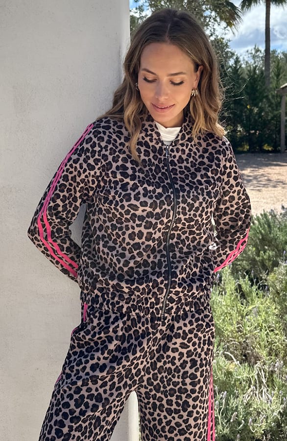 Leopard Bomber Met Bies Roze – vesten — foto 11