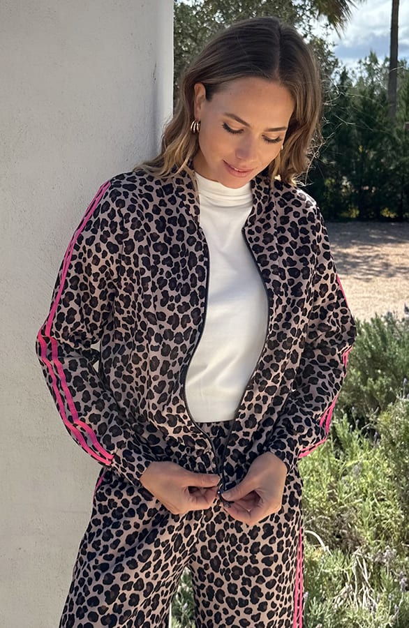 Leopard Bomber Met Bies Roze – vesten — foto 10