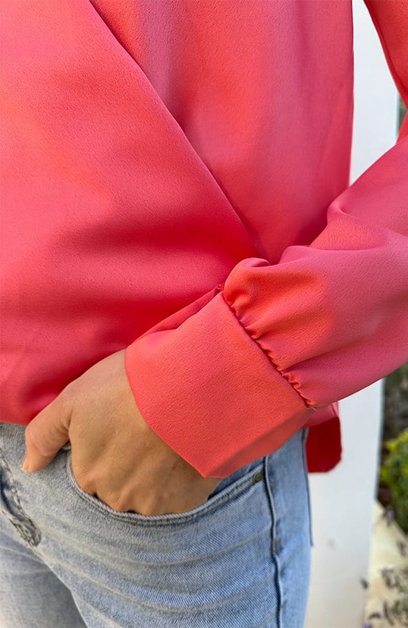 Limited Satijnen Blouse Lize Dust Roze – shirts & tops — foto 4