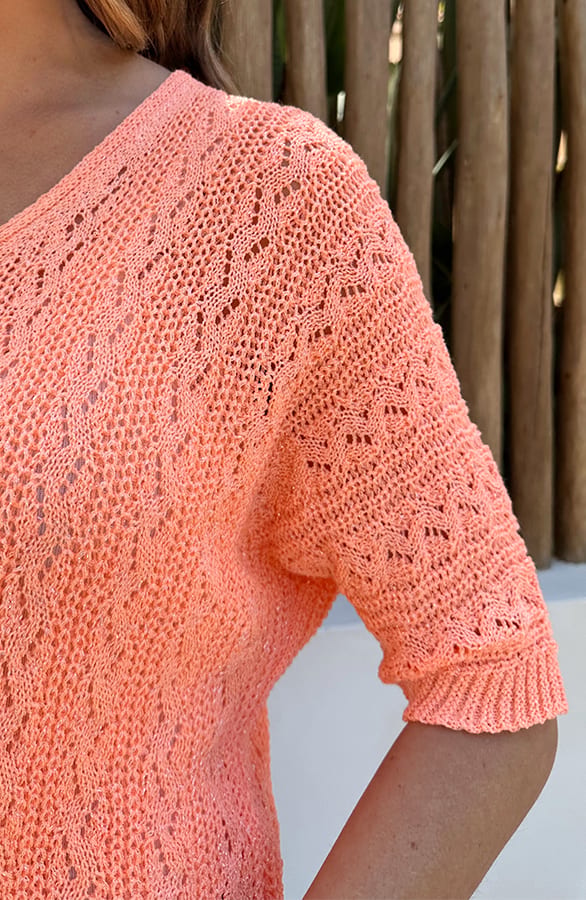 Lurex Gehaakte Trui Amanda Koraal – truien — foto 4