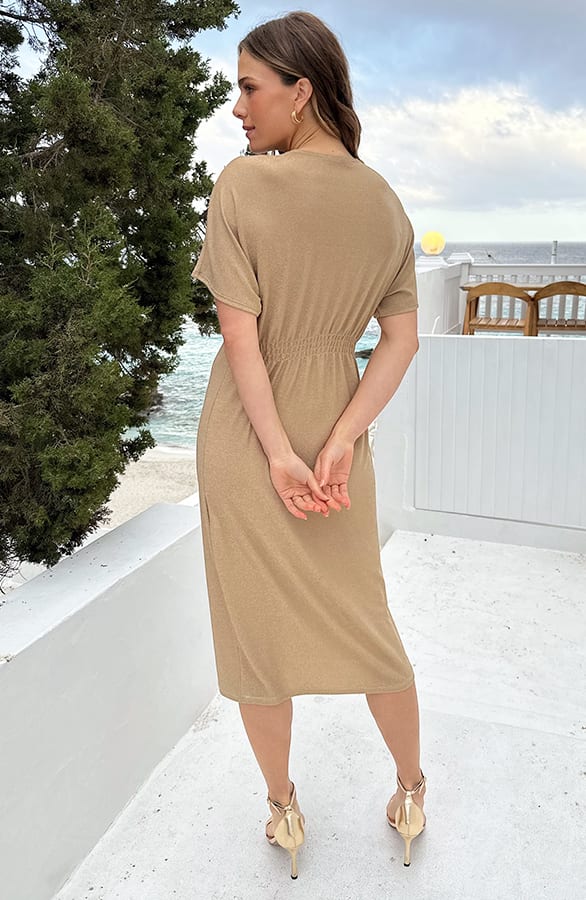 Lurex Twist Jurk Lilly Goud – alle jurkjes — foto 4