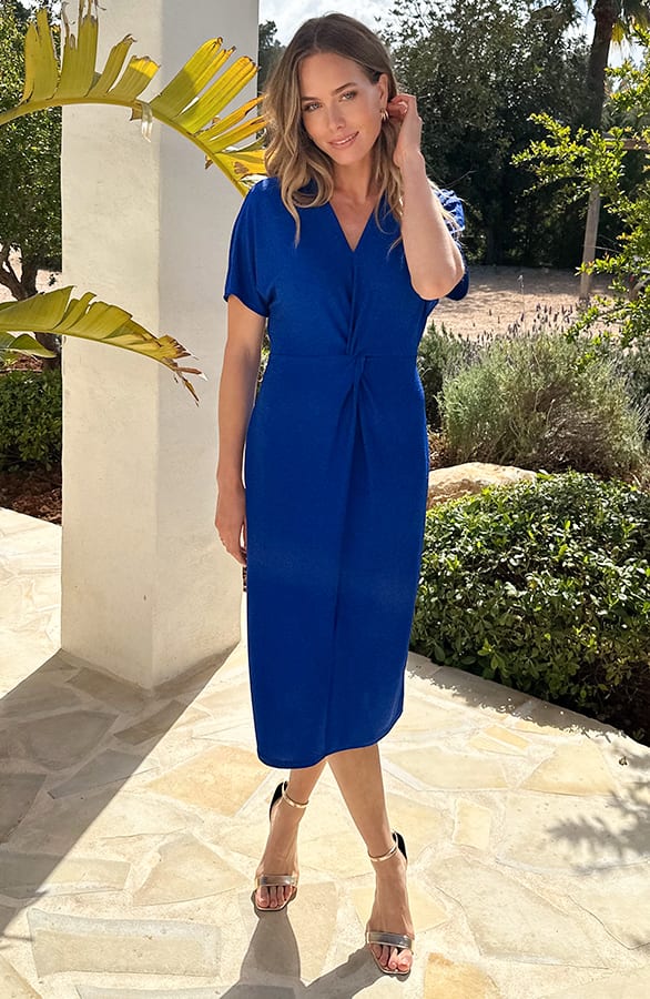Lurex Twist Jurk Lilly Kobalt – alle jurkjes — foto 5