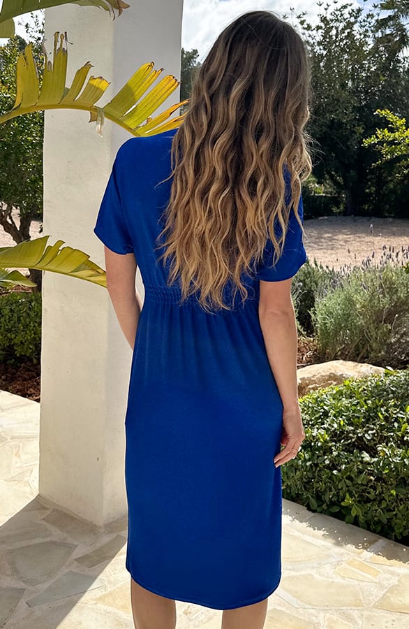 Lurex Twist Jurk Lilly Kobalt – alle jurkjes — foto 3