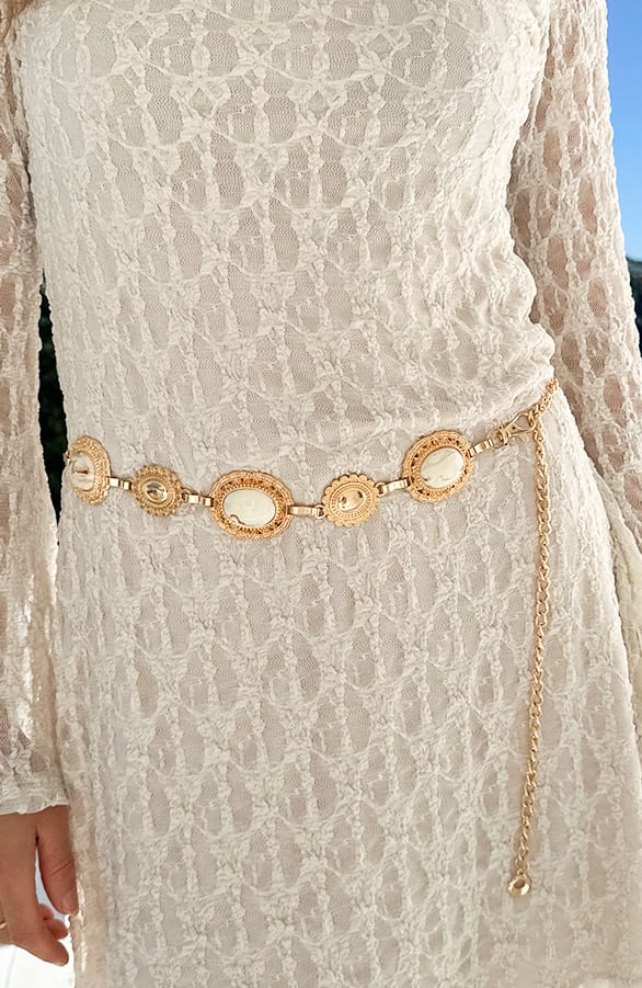 Bohemian Tailleriem Goud Marmer – accessoires — foto 2
