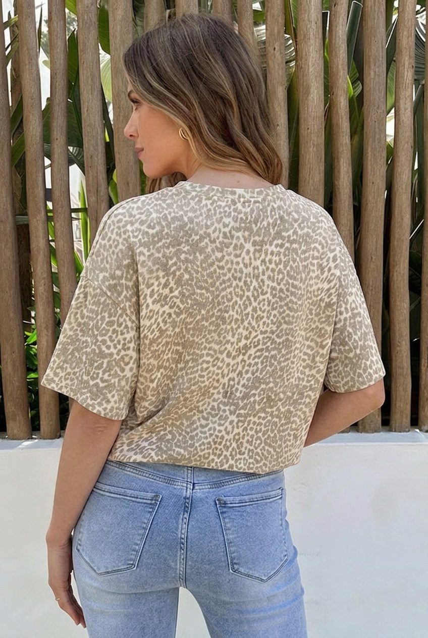 Oversized Bisous Top Leopard Print – shirts & tops — foto 3