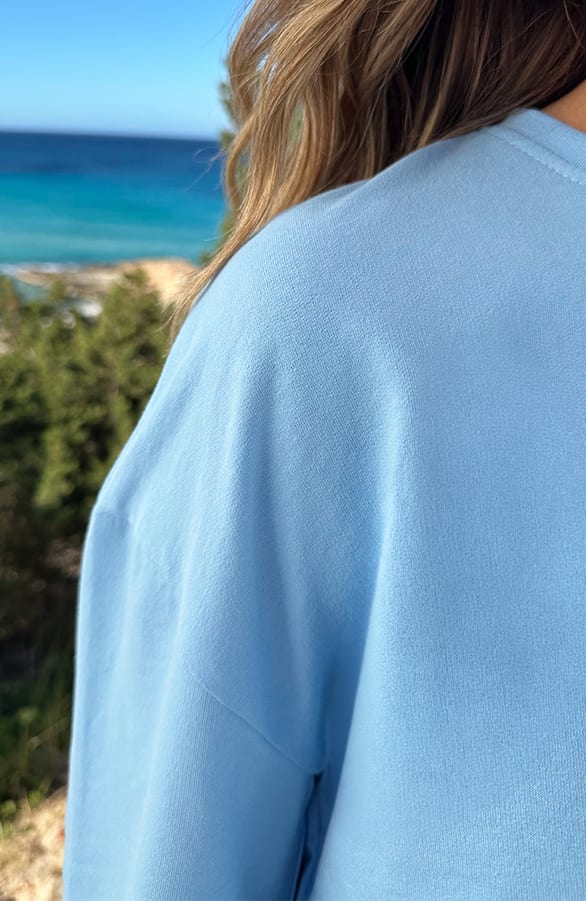 Oversized Katoen Shirt Baby Blue – shirts & tops — foto 5