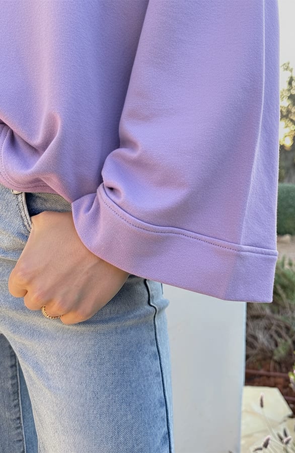 Oversized Katoen Shirt Lila – shirts & tops — foto 6