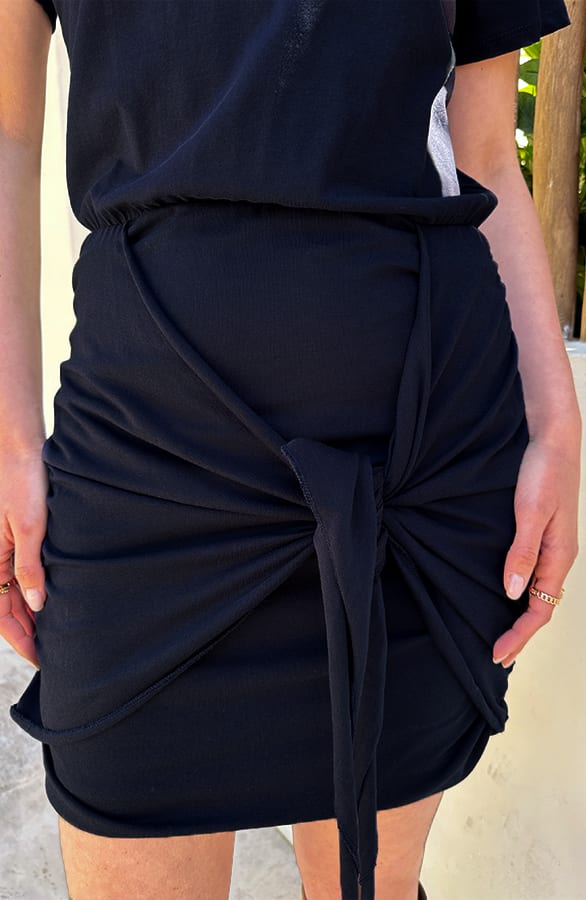 Overslag Jurk Korte Mouw Navy – alle jurkjes — foto 4