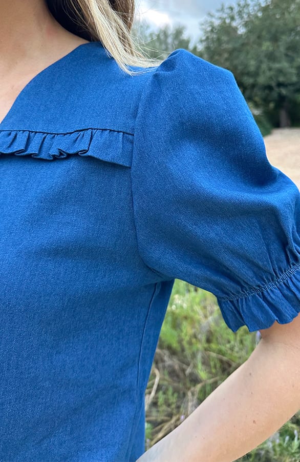 Pofmouwen Top Met Ruffle Demi Denim – shirts & tops — foto 3