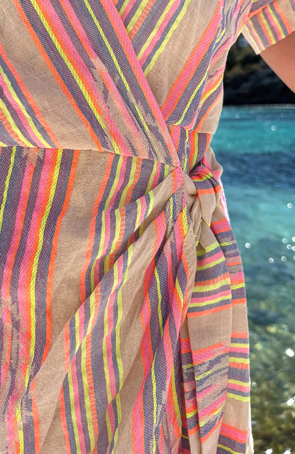 Wrap Jurk Fenna Print Streep – alle jurkjes — foto 4
