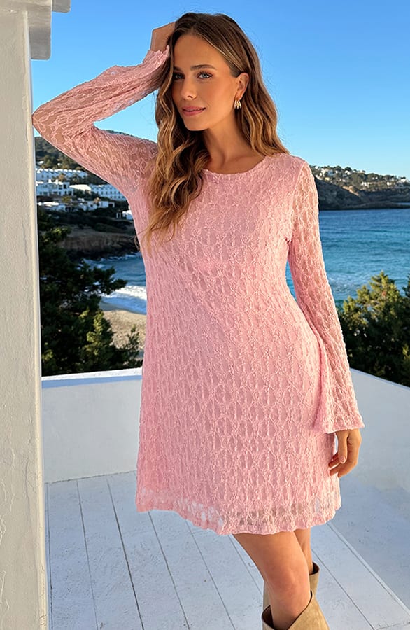 Romantic Lace Dress Pastel Roze – alle jurkjes — foto 5