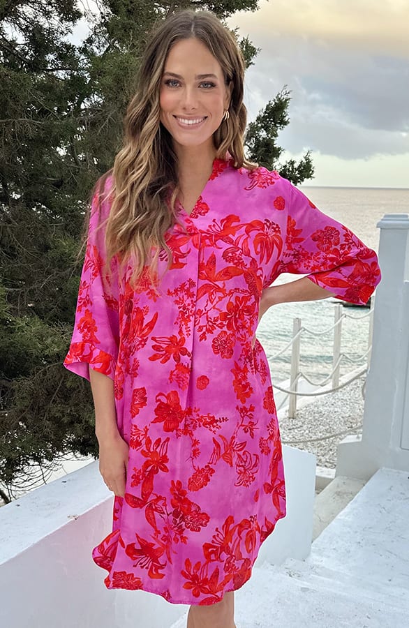 Silk Flower Tuniek Fuchsia – alle jurkjes — foto 2