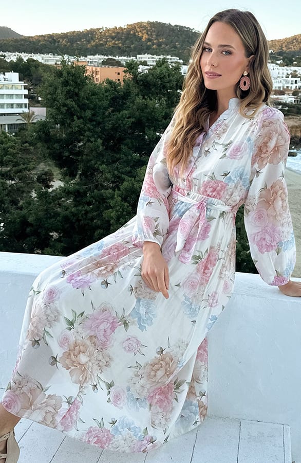 Silky Flower Dress Beige – alle jurkjes — foto 8