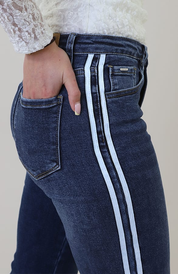 Wide Leg Jeans Dez Bies Dark Blue — foto 4