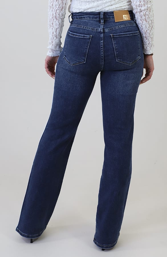 Wide Leg Jeans Dez Bies Dark Blue — foto 3