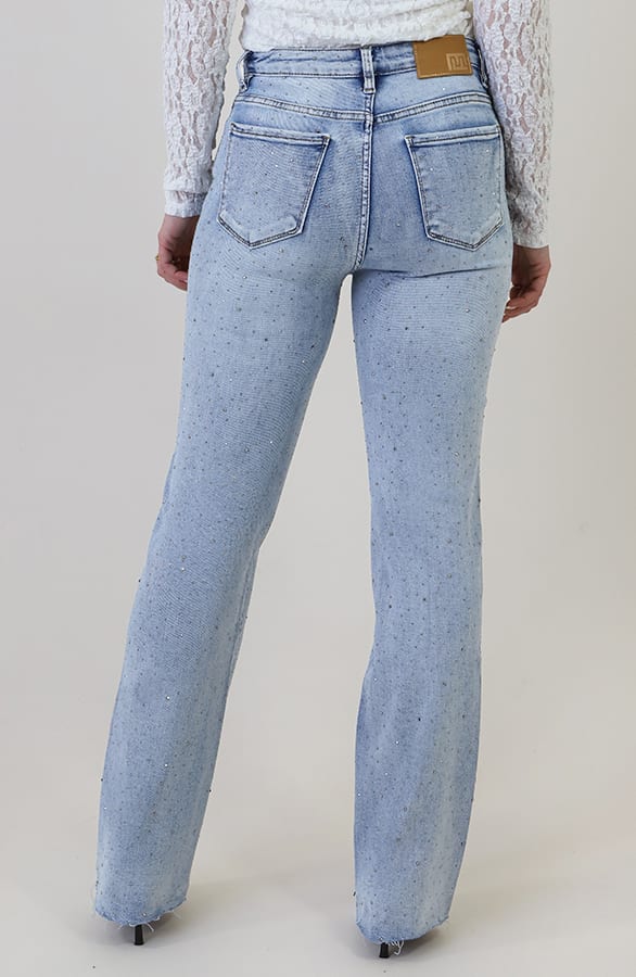 Wide Leg Jeans Dez Strass – flared broeken — foto 4
