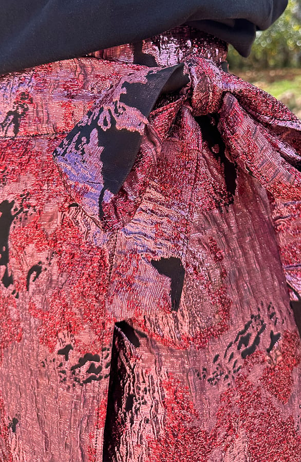 Wrap Skirt Savannah Jacquard Roze – kleding — foto 4
