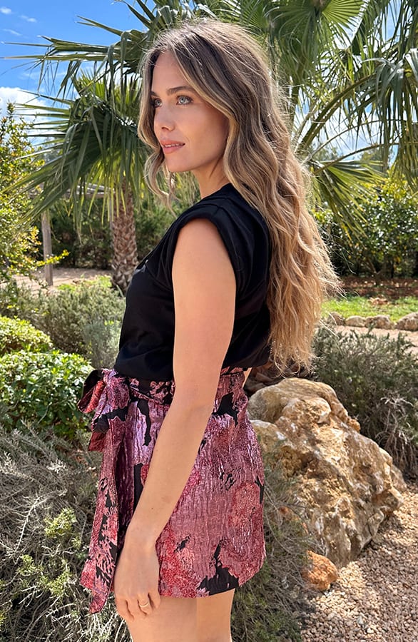 Wrap Skirt Savannah Jacquard Roze – kleding — foto 3