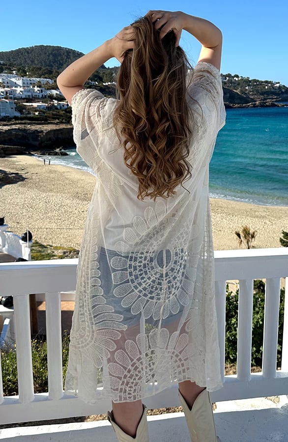 Bohemian Lace Kimono Ecru