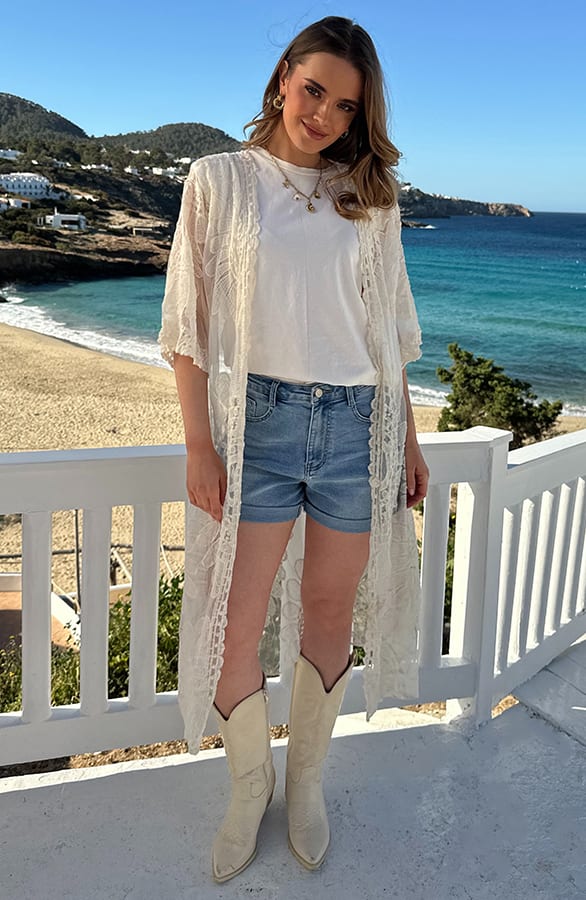 Bohemian Lace Kimono Ecru – vesten — foto 8