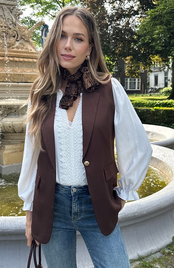 Boho Blouse Kant Bibi Ecru – kleding — foto 9
