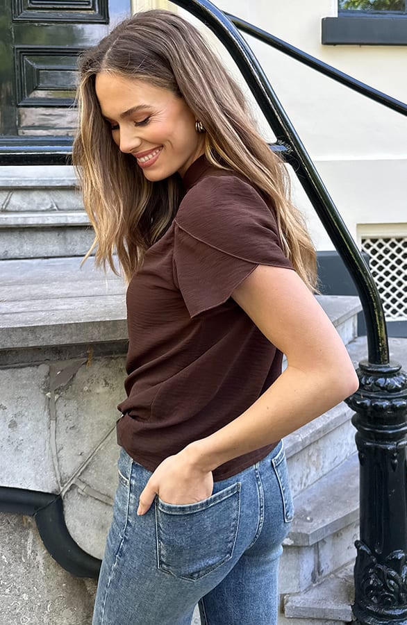 Col Neck Top Choco – shirts & tops — foto 6
