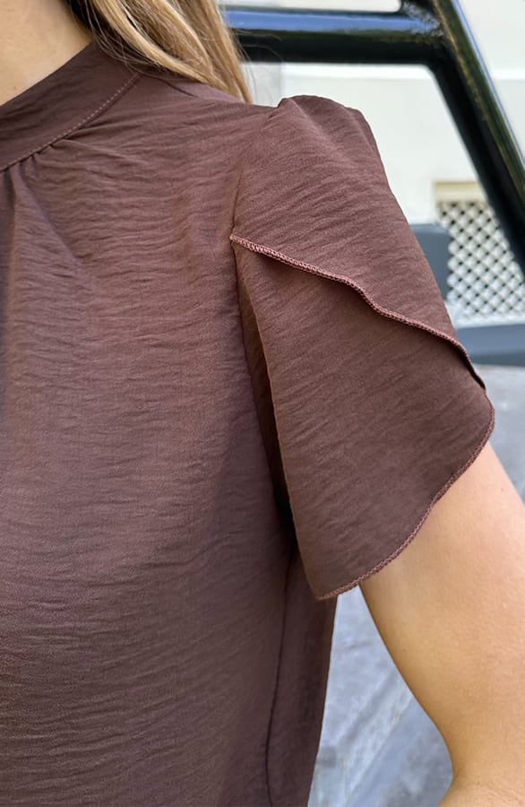 Col Neck Top Choco – shirts & tops — foto 8