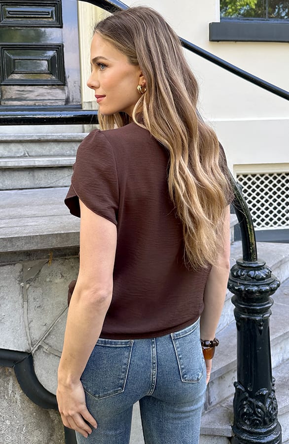 Col Neck Top Choco – shirts & tops — foto 4