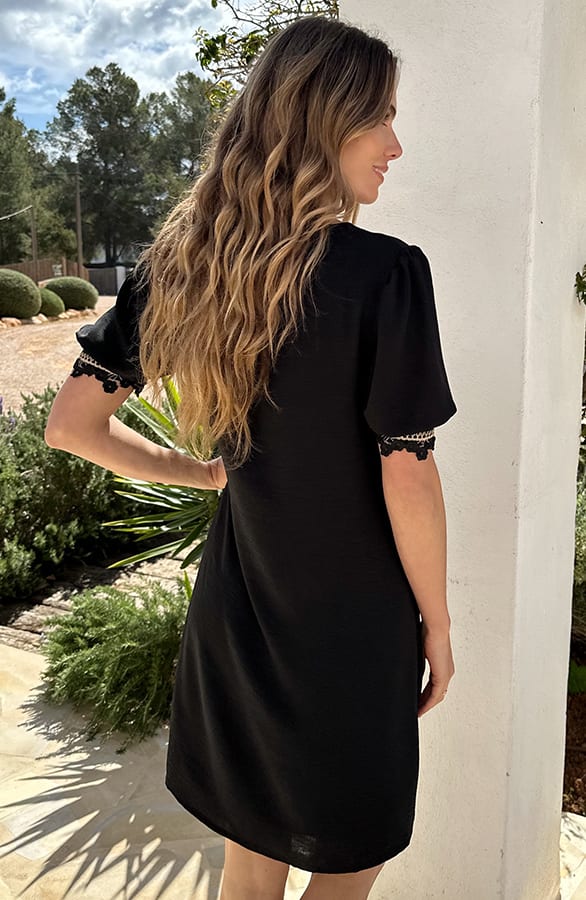 Elegant Tuniek Golden Sleeve Zwart – alle jurkjes — foto 3