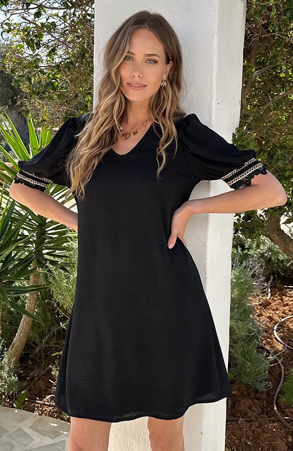 Elegant Tuniek Golden Sleeve Zwart – alle jurkjes — foto 7