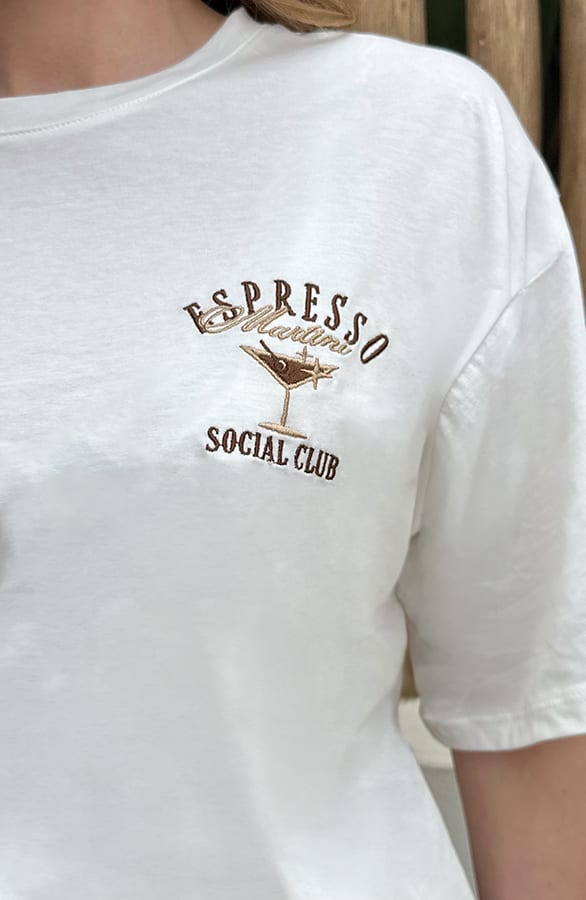 Espresso Martini Club Loose Fit T-Shirt Ecru – shirts & tops — foto 4