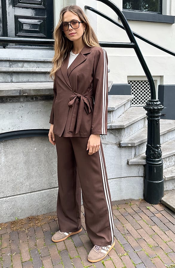 Jogger Pantalon Met Bies Choco – broeken — foto 3