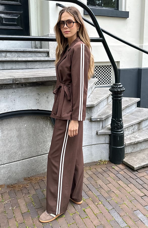 Jogger Pantalon Met Bies Choco – broeken — foto 4