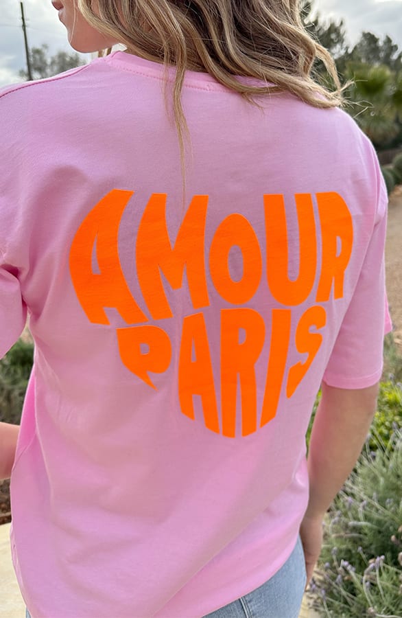 Oversized Amour Paris T-Shirt Neon – shirts & tops — foto 3