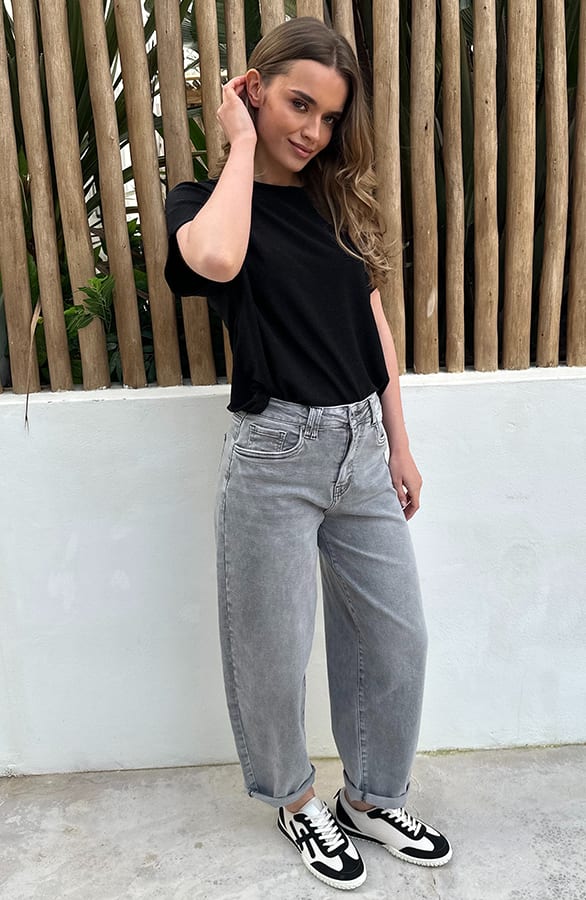 Oversized Lurex Shirt Zwart – shirts & tops — foto 5