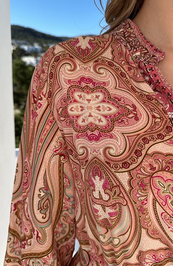 Paisley Midi Jurk Viscose Pink – alle jurkjes — foto 4