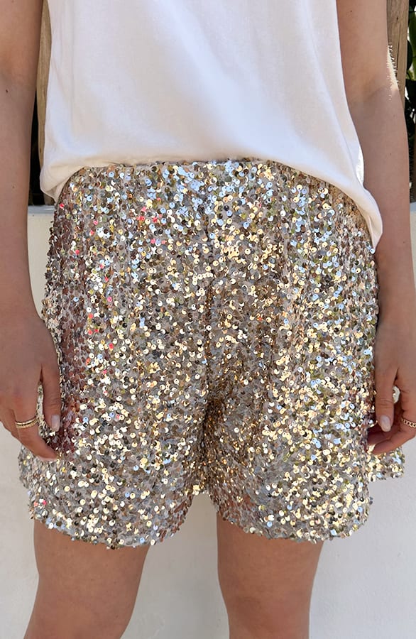 Sequin Short Gold