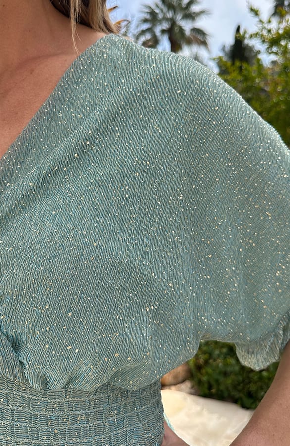 V-Neck Lurex Dress Mint – alle jurkjes — foto 4