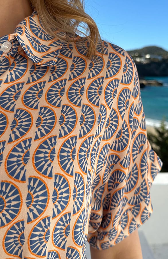 V-hals Strik Jurk Fea Viscose Blue – alle jurkjes — foto 4