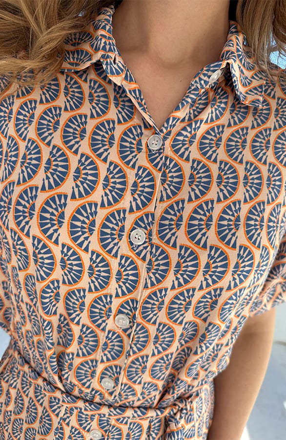 V-hals Strik Jurk Fea Viscose Blue – alle jurkjes — foto 5