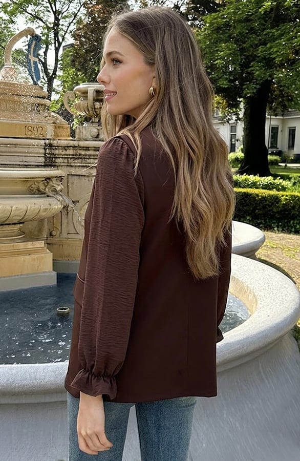 Blazer Gilet Sally Choco – vesten — foto 3