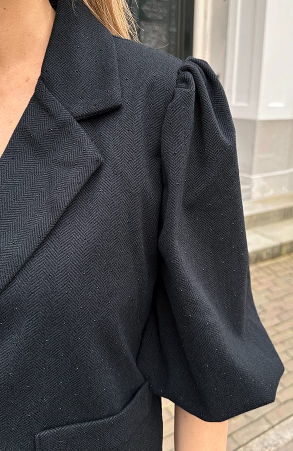 Cropped Strass Blazer Isadee Zwart – blazers — foto 4