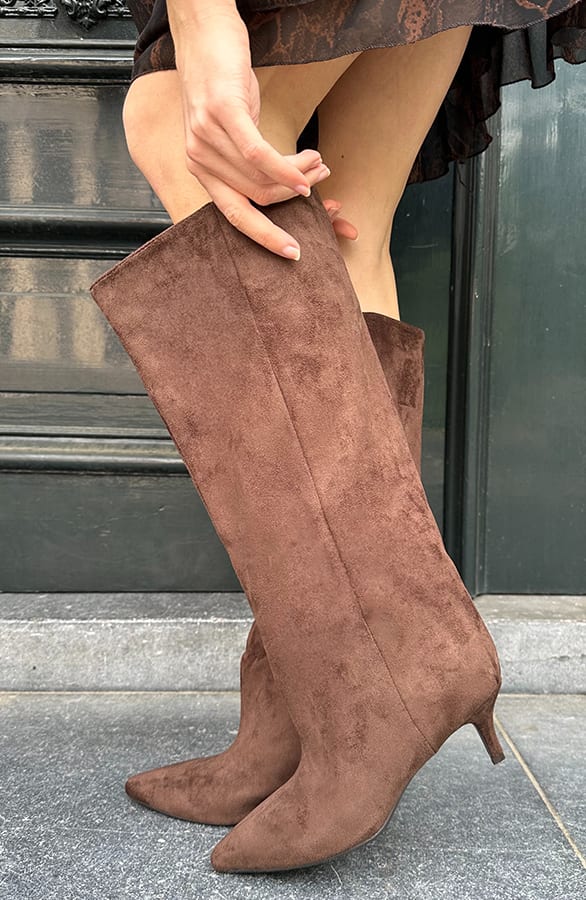 Hoge Suede Laarzen Choco