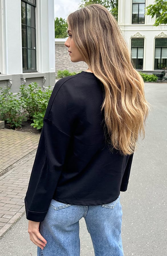 Oversized Katoen Shirt Zwart – shirts & tops — foto 9