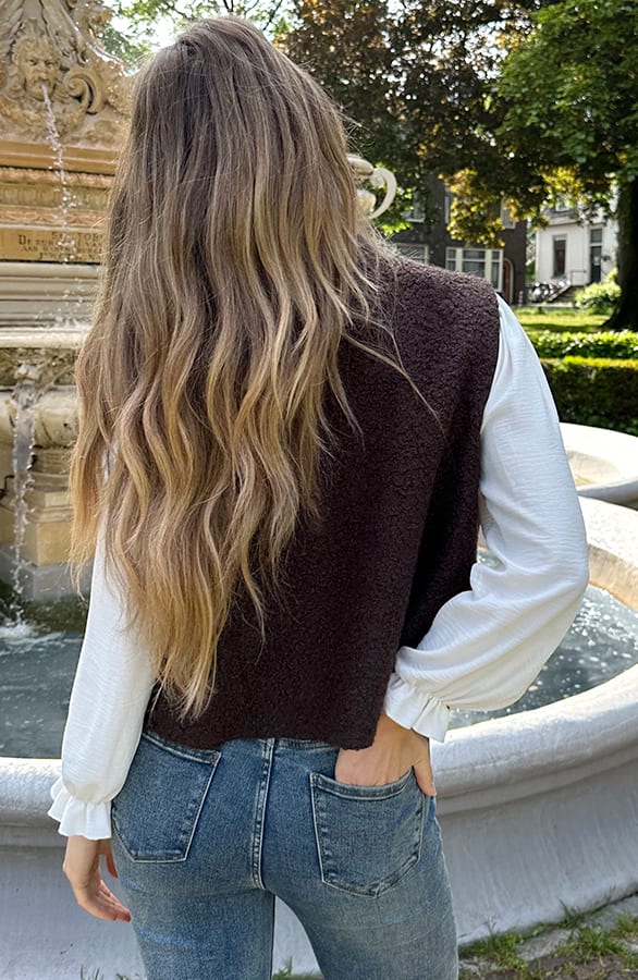 Teddy Gilet Tara Choco – vesten — foto 4