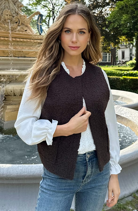 Teddy Gilet Tara Choco – vesten — foto 2