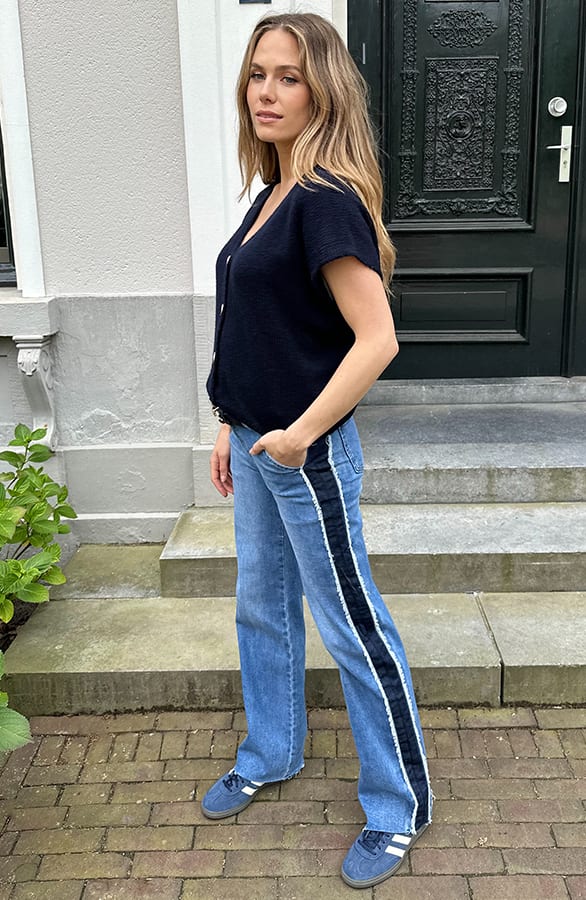 Wide Leg Jeans Dez Rafel Bies Mid Blue — foto 6