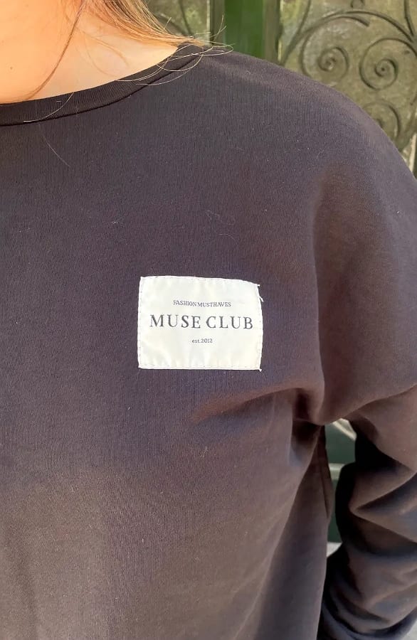 Comfy Oversized Sweater Muse Club Black – truien — foto 5