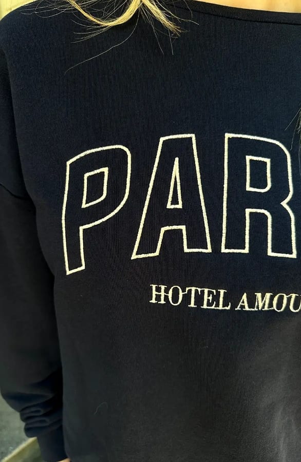 Comfy Oversized Sweater Paris Navy – truien — foto 9